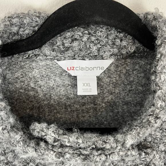 Liz Claiborne Women’s Short Sleeve Coat Wrap Charcoal XXL NWT *missing belt* - Picture 10 of 12